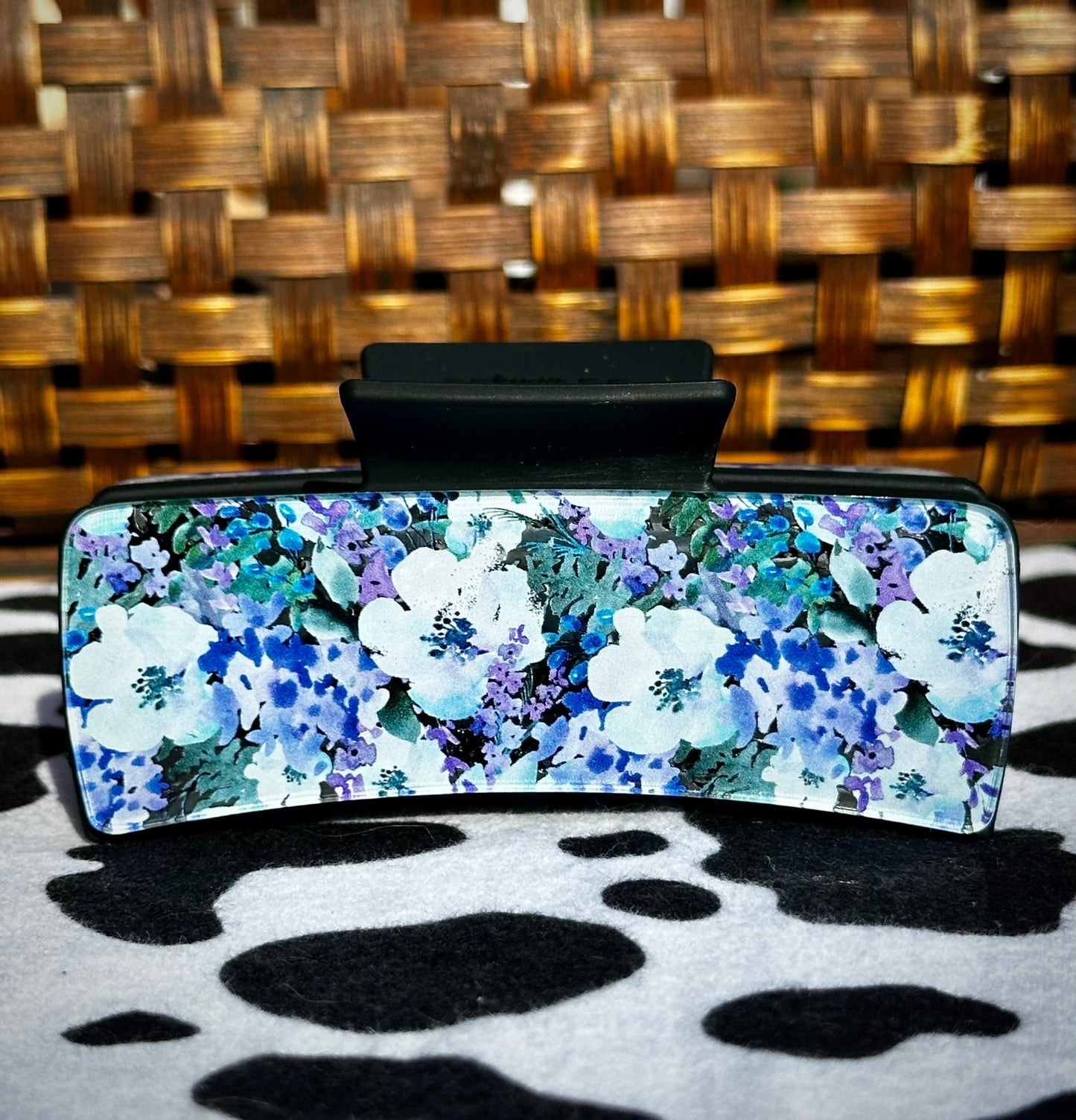 Blue Floral Hair Clip