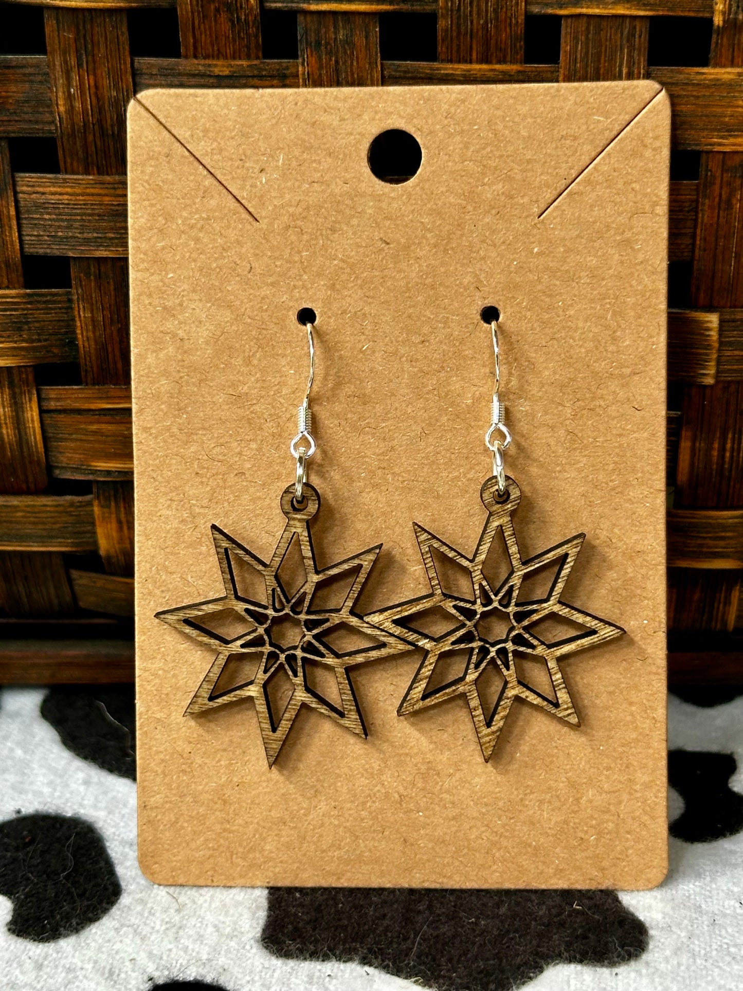 Wooden Star Dangles