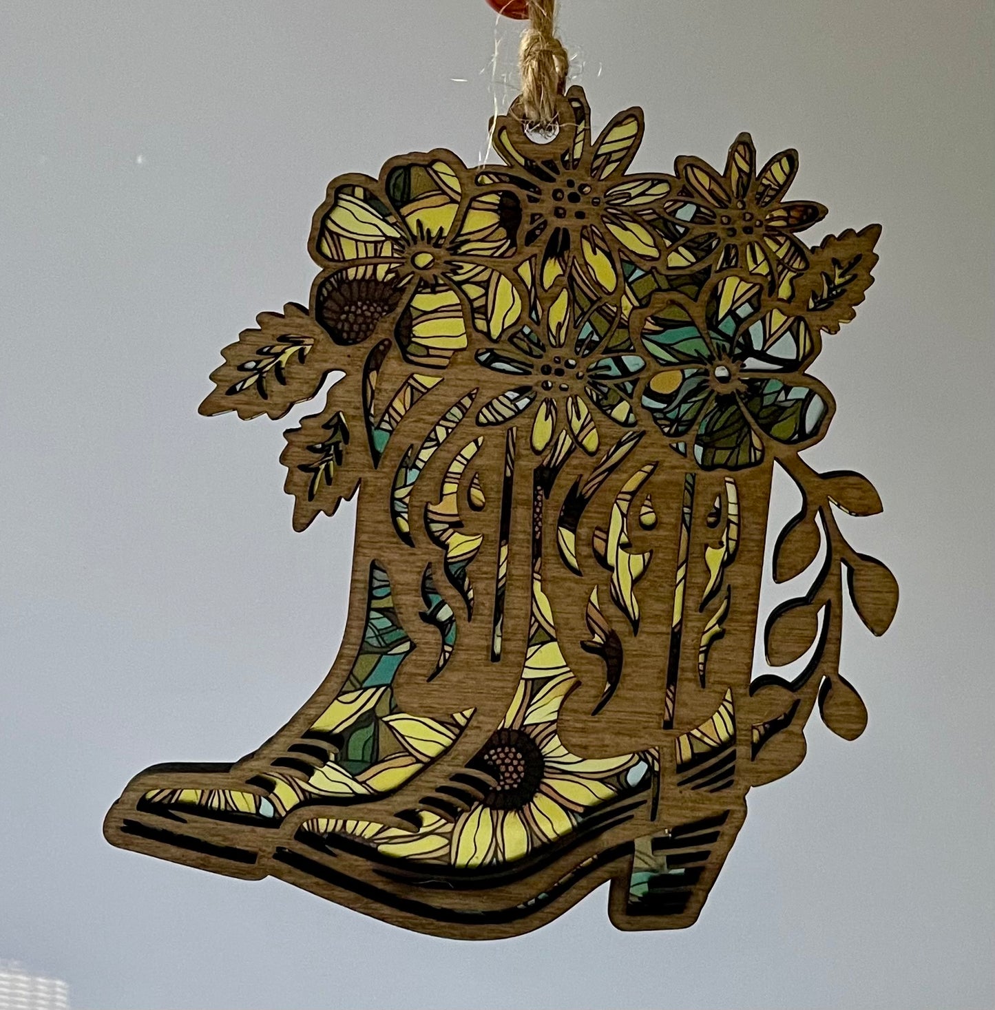 Cowboy Boot Suncatcher
