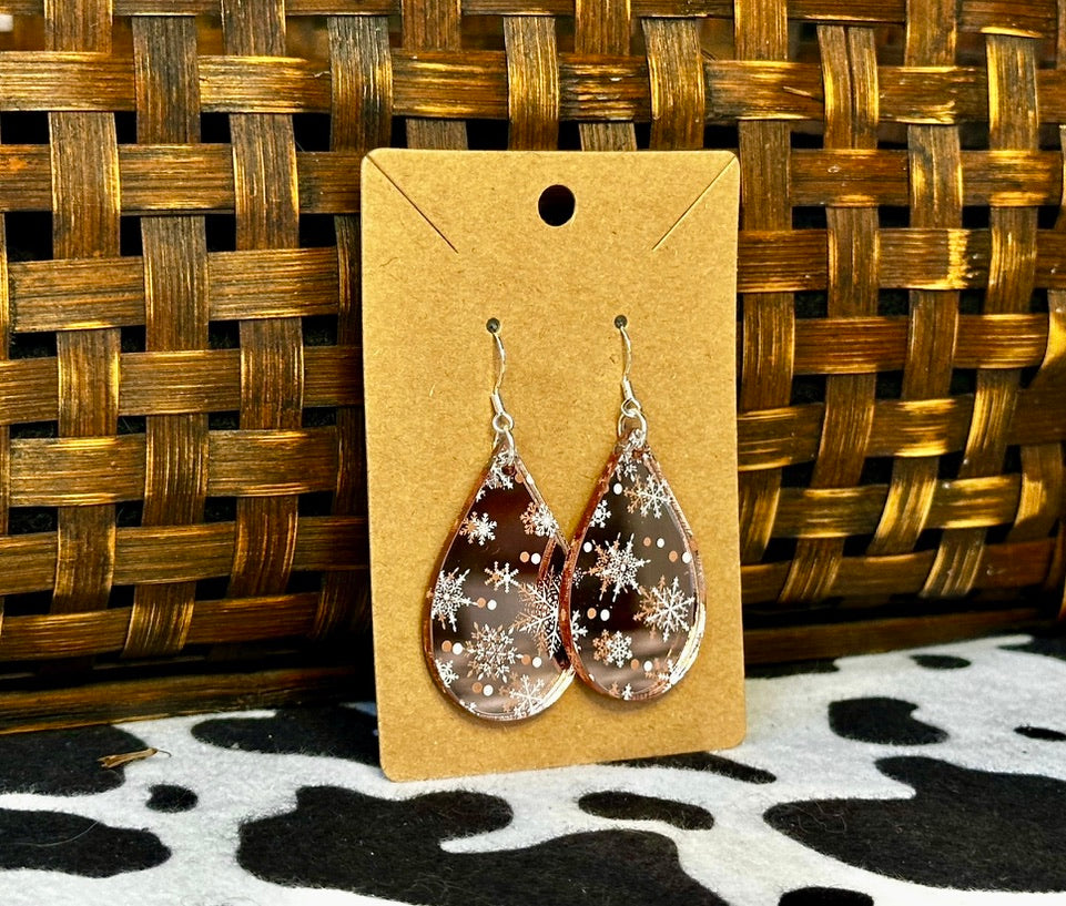 Mirrored Holiday Earrings