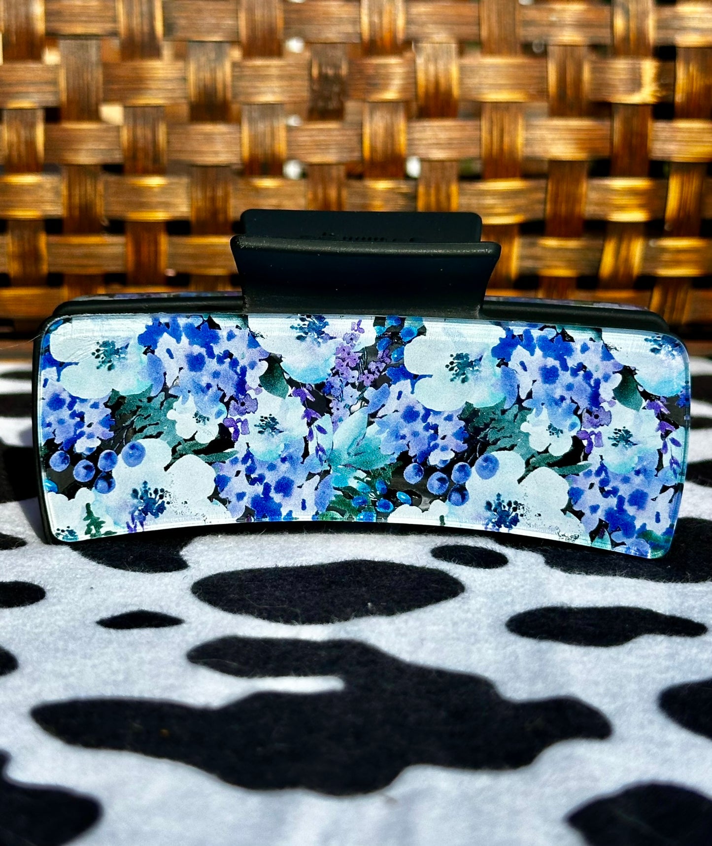 Blue Floral Hair Clip