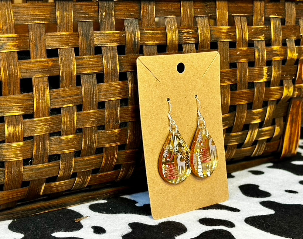 Mirrored Holiday Earrings