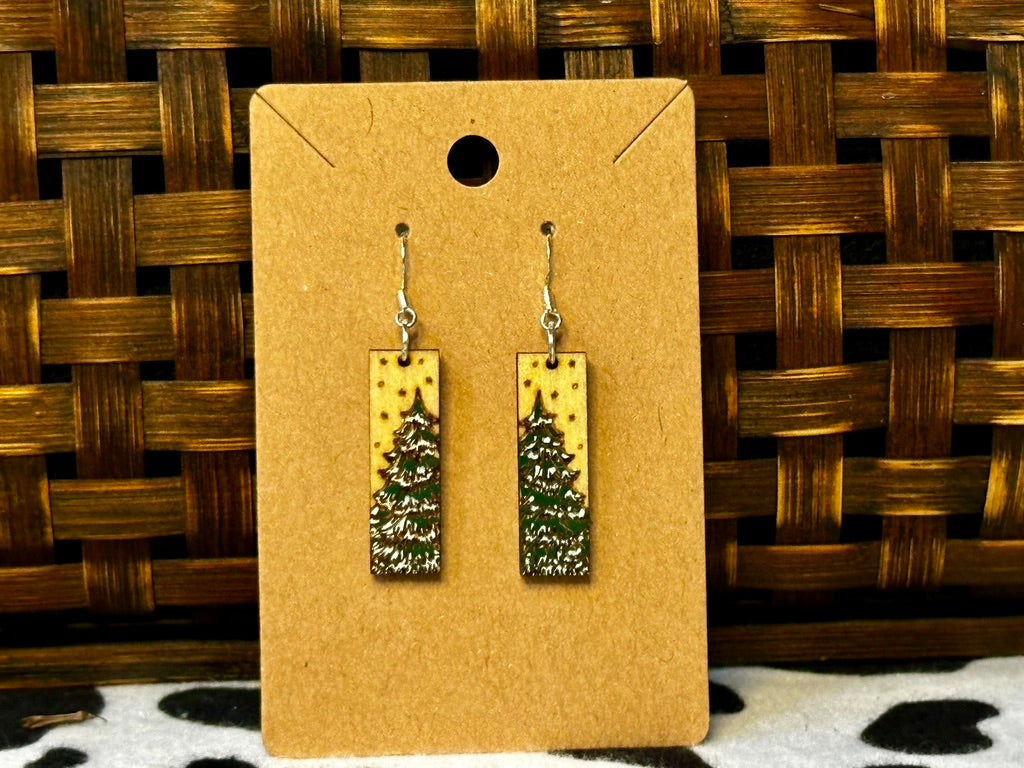 Snowy Christmas Tree Dangles