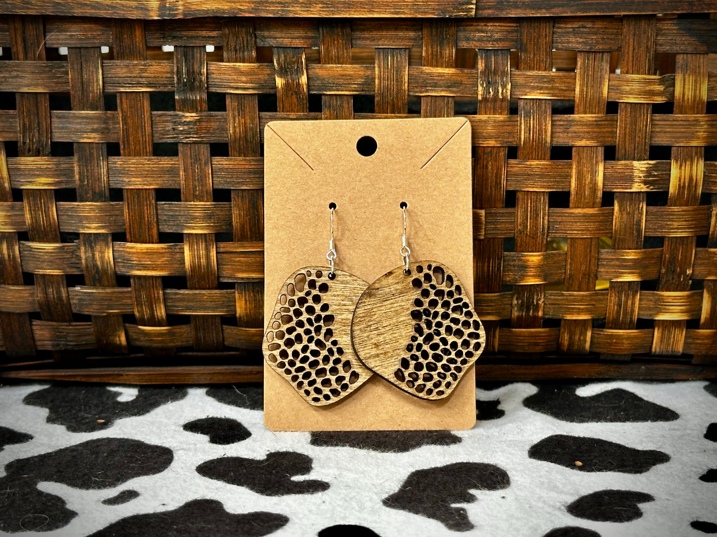Boho Leopard Cutout Dangles