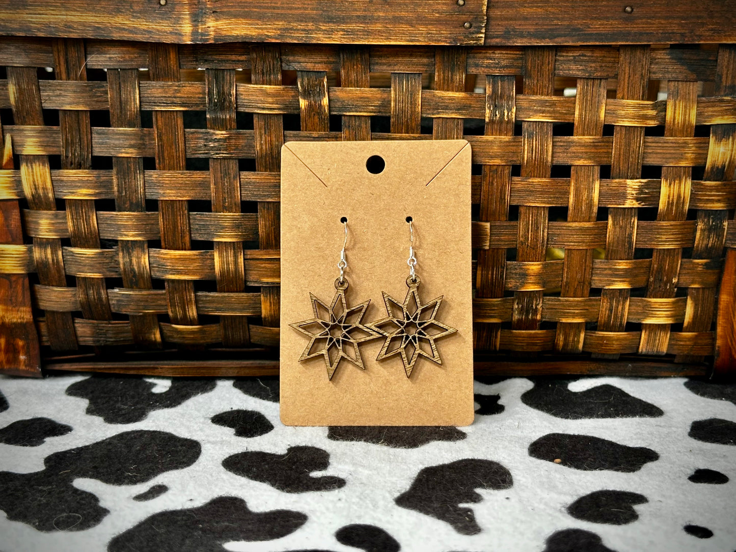Wooden Star Dangles