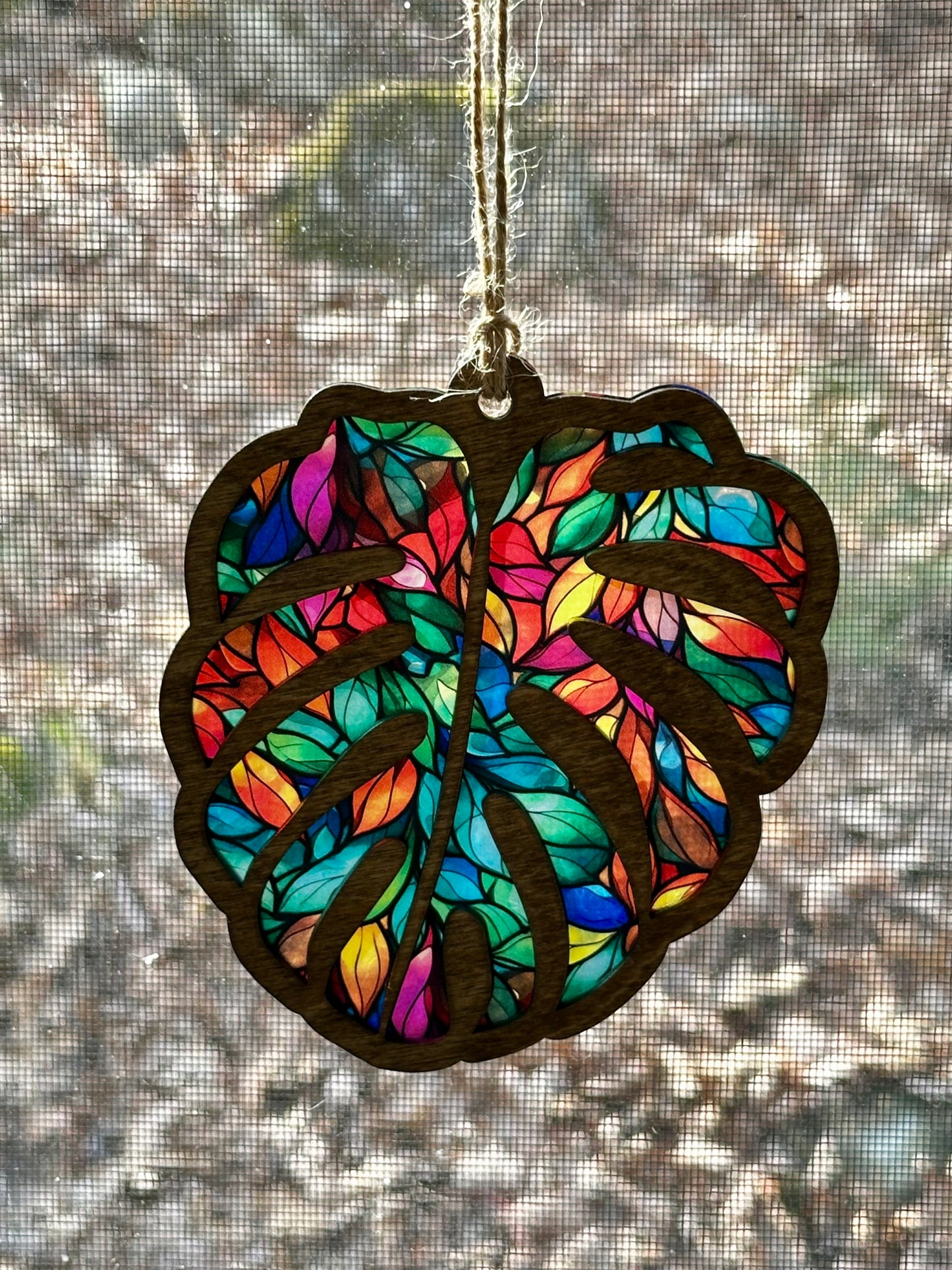 Monstera Leaf Suncatcher