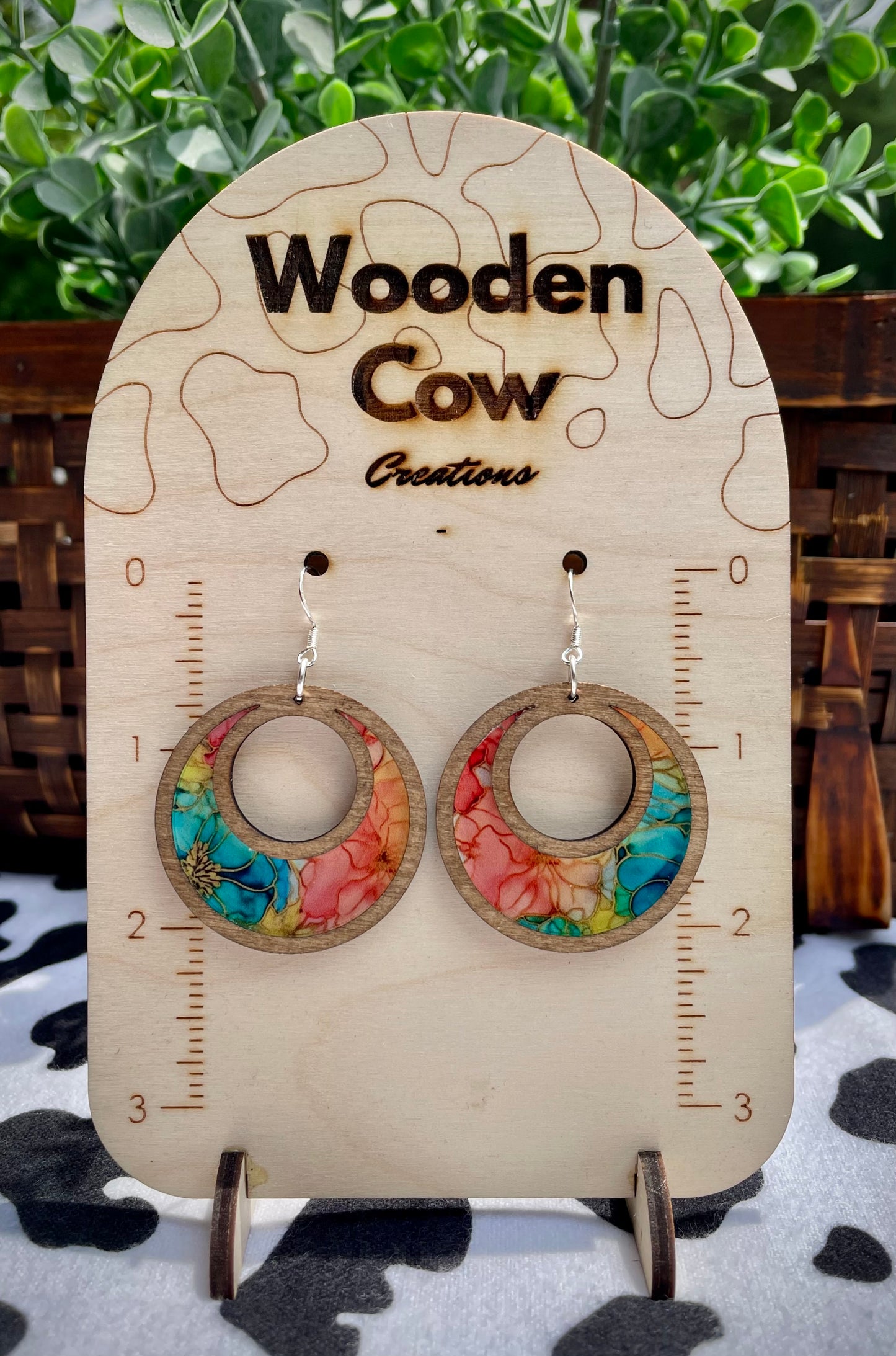 Watercolor Warm Floral Dangles