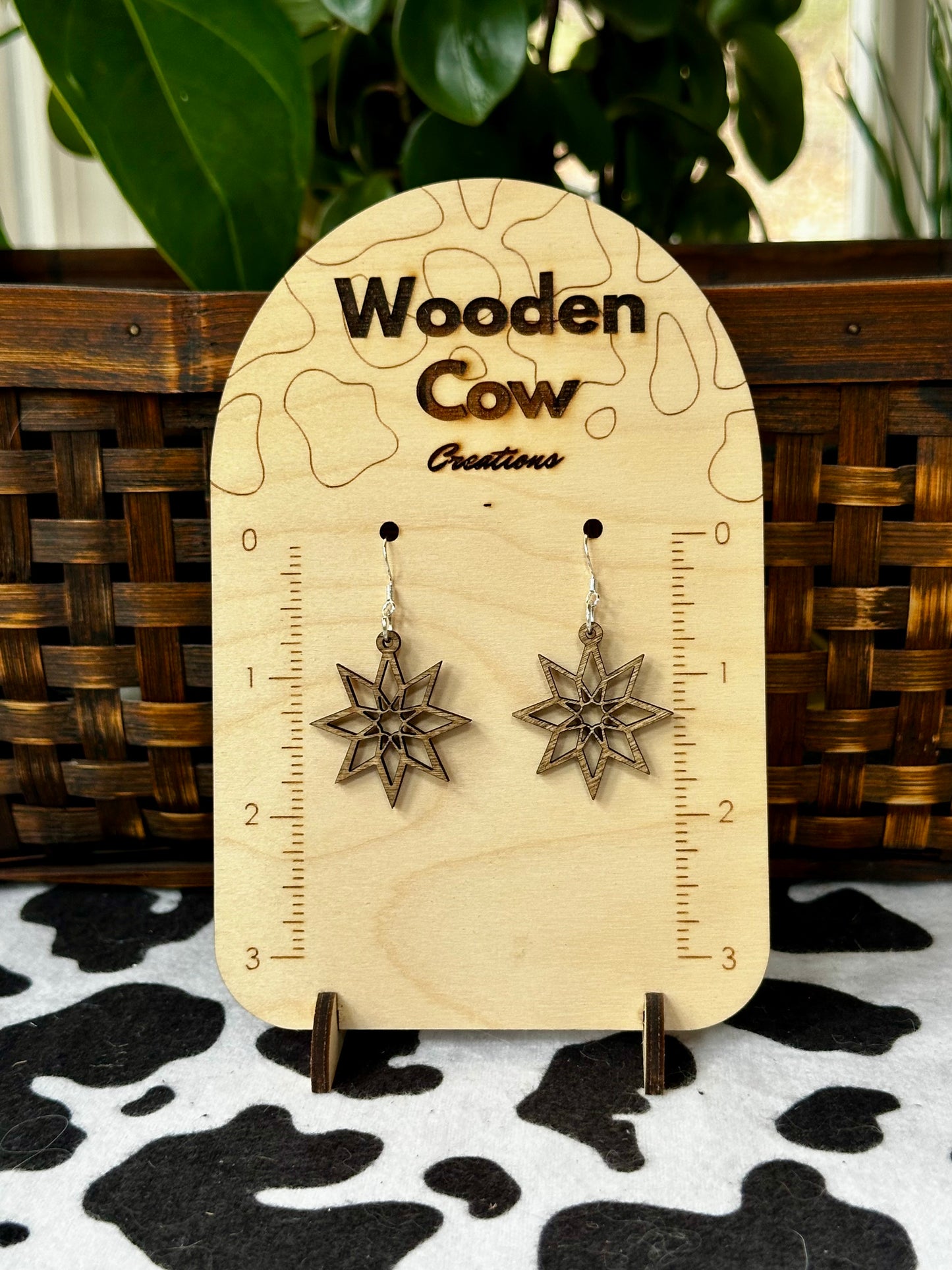 Wooden Star Dangles