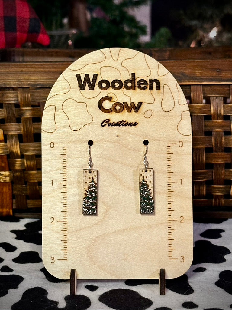 Snowy Christmas Tree Dangles