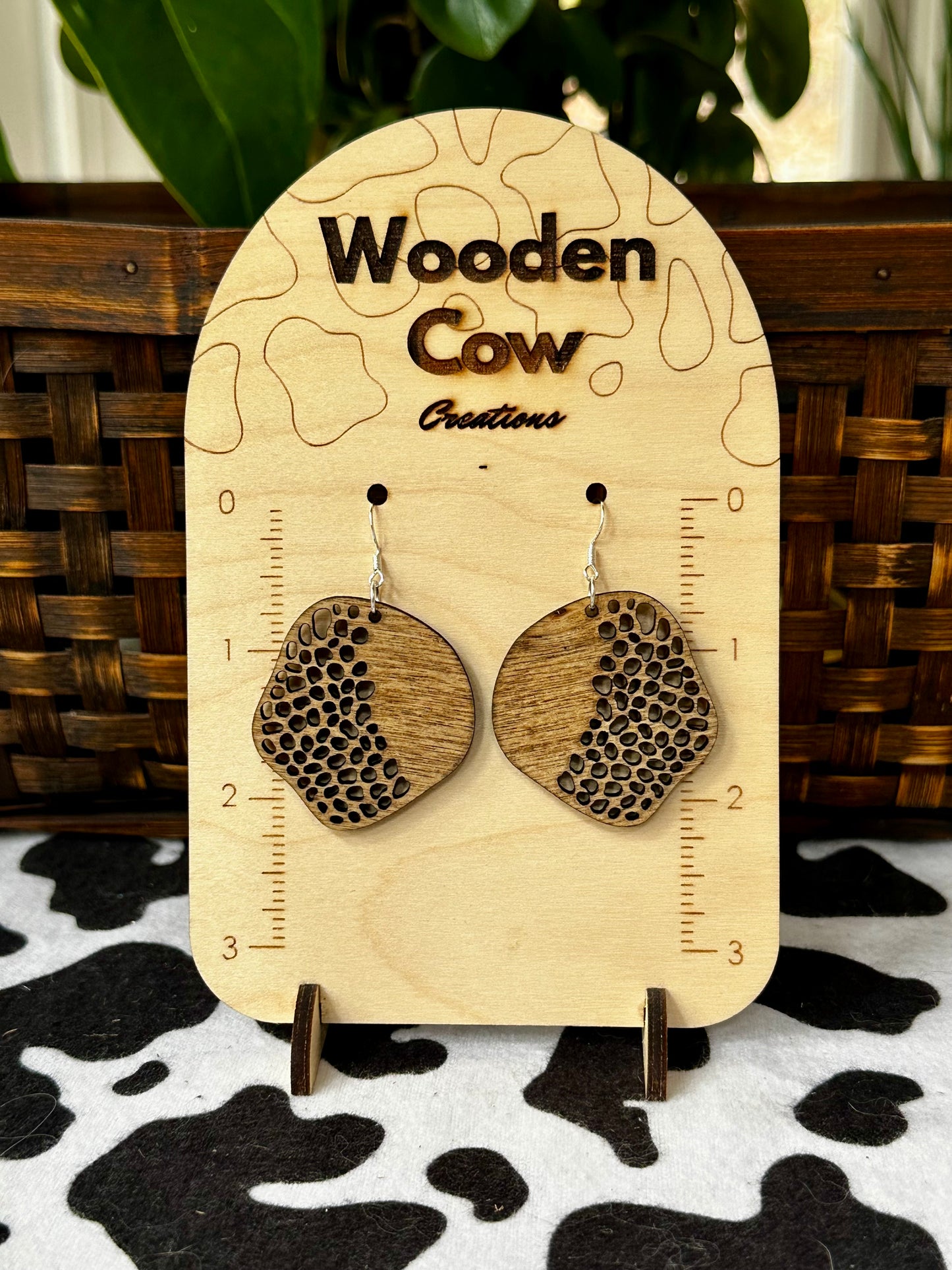 Boho Leopard Cutout Dangles