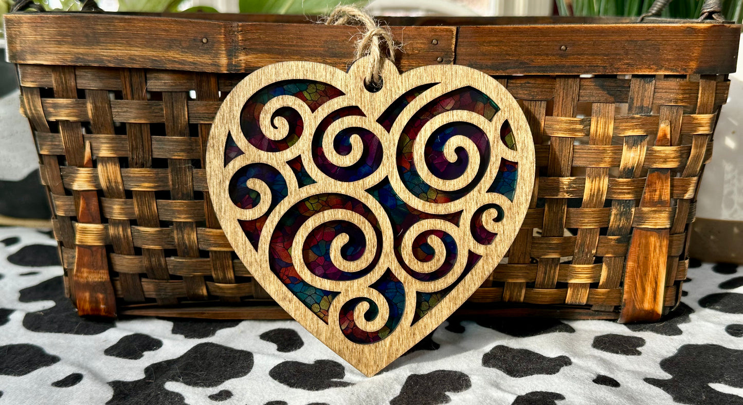 Swirly Heart Sun-Catcher