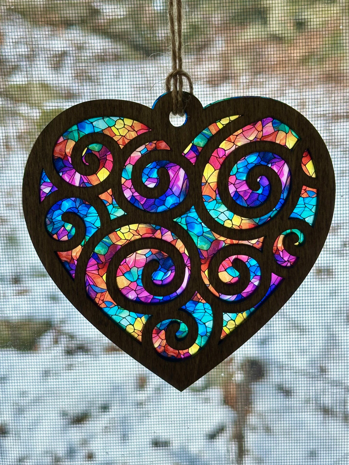 Swirly Heart Sun-Catcher