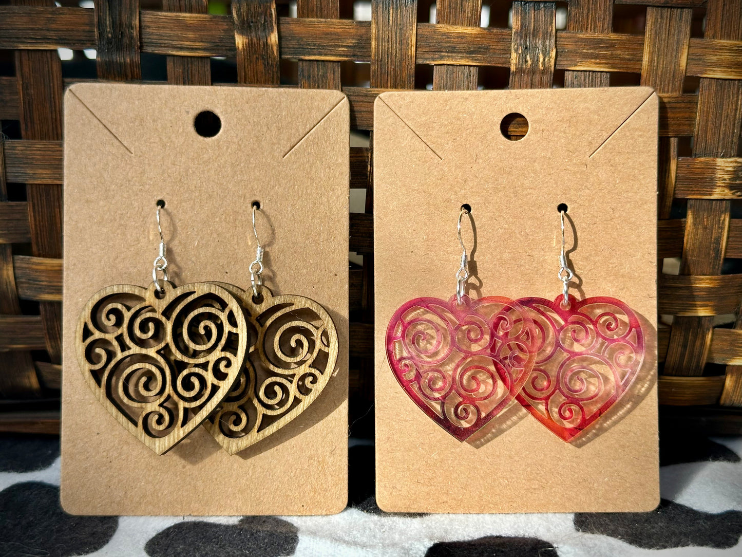 Swirly Heart Dangles