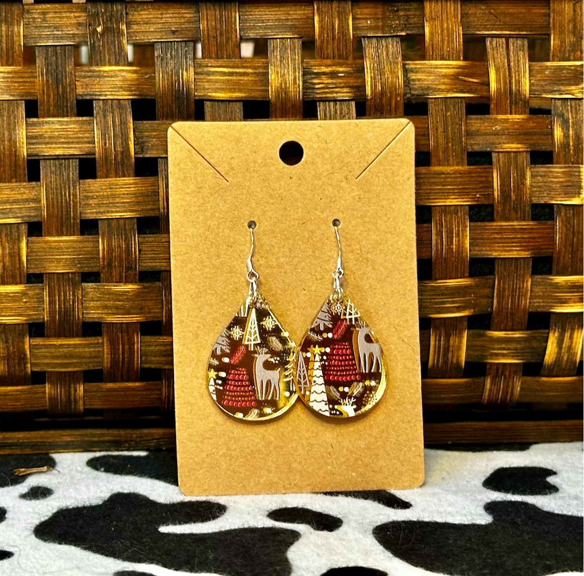 Mirrored Holiday Earrings