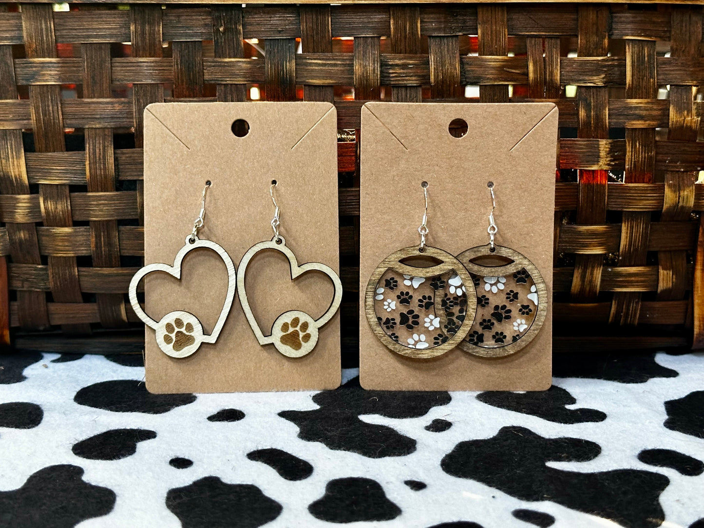 Paw print Dangles