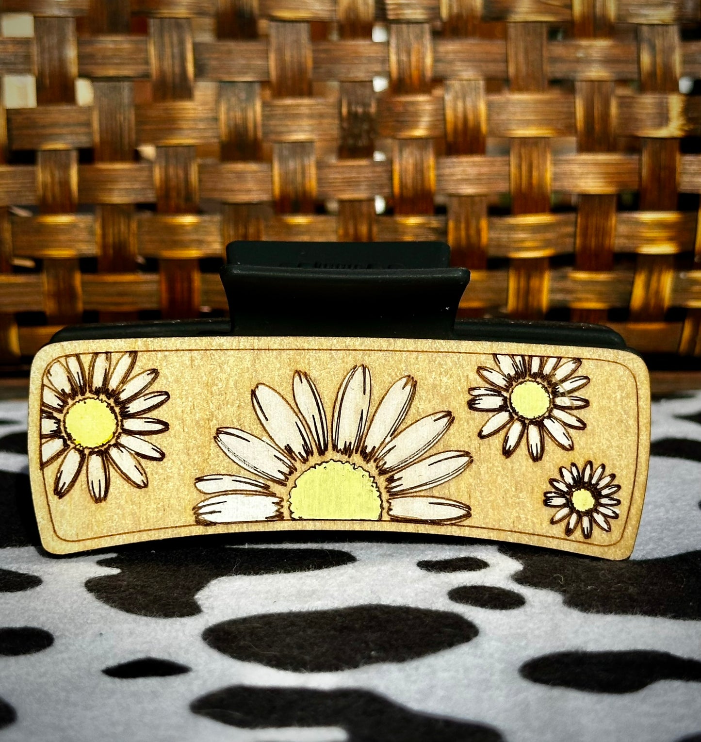 Wooden Print Hair Clip