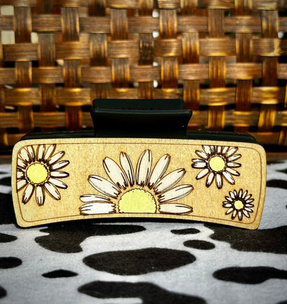 Wooden Print Hair Clip