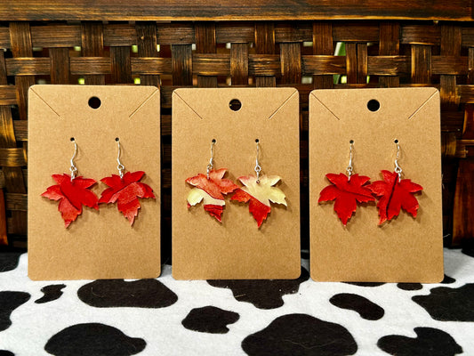 Acrylic Maple Leaf Dangles