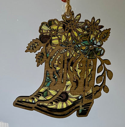 Cowboy Boot Suncatcher