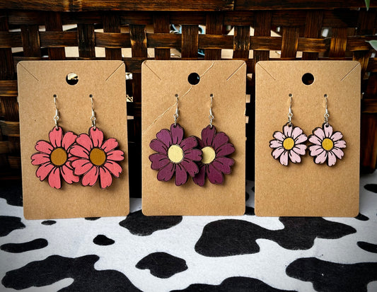 Colorful Daisy Flower Dangles