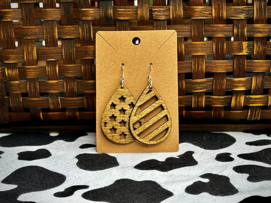 Stars & Stripes Stained Dangles