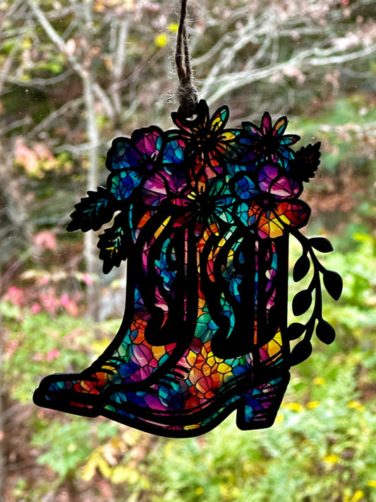 Cowboy Boot Suncatcher