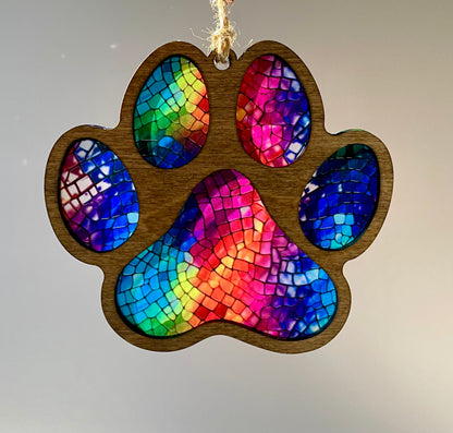 Paw print Suncatcher