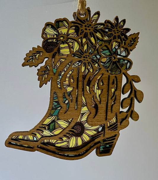 Cowboy Boot Suncatcher