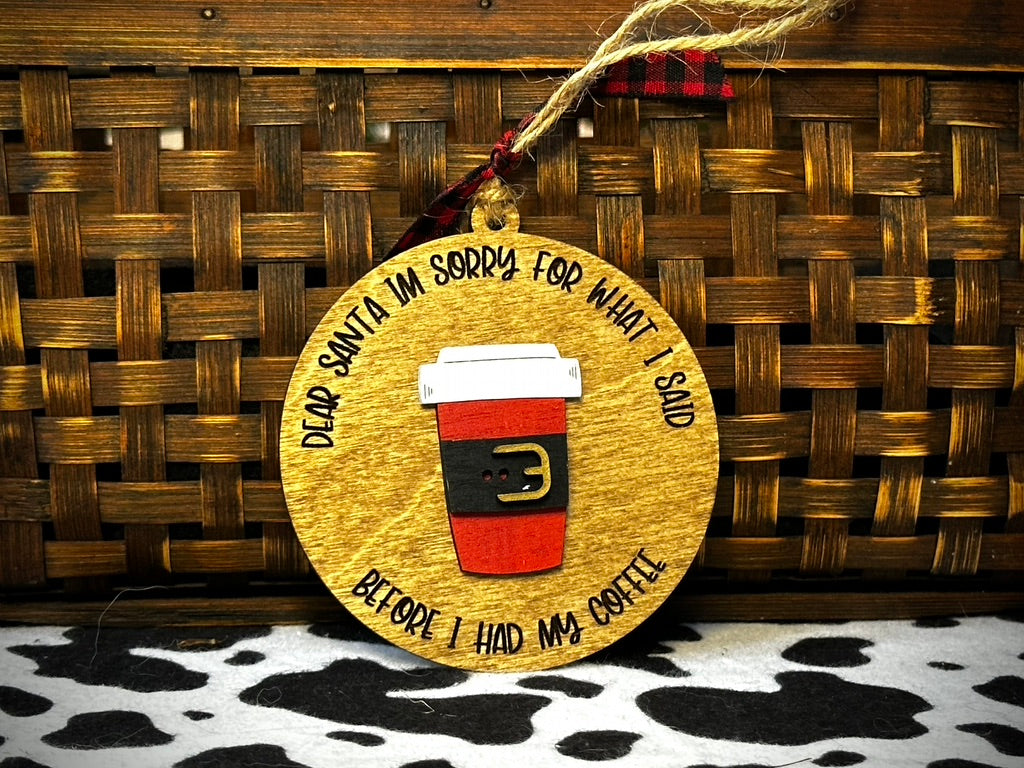 Dear Santa (Coffee) Ornament