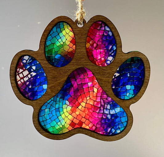 Paw print Suncatcher