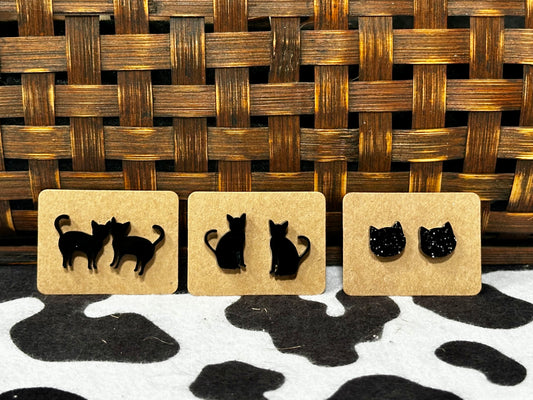 Black Cat Studs