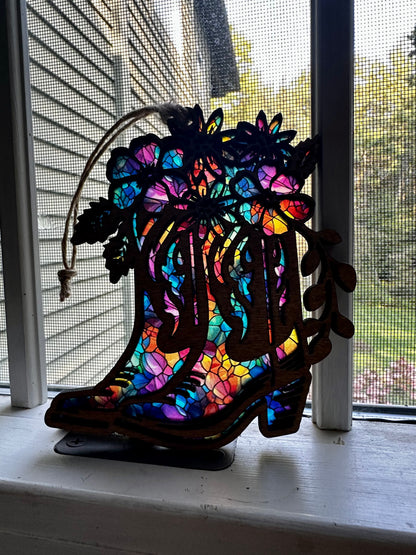 Cowboy Boot Suncatcher