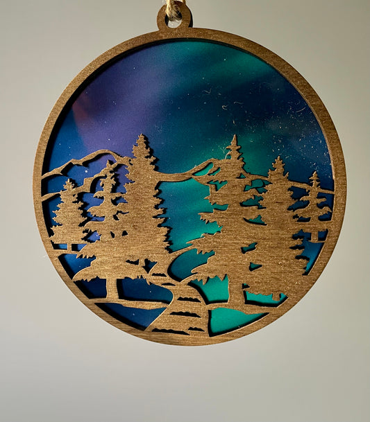 Northern Lights Forest Path