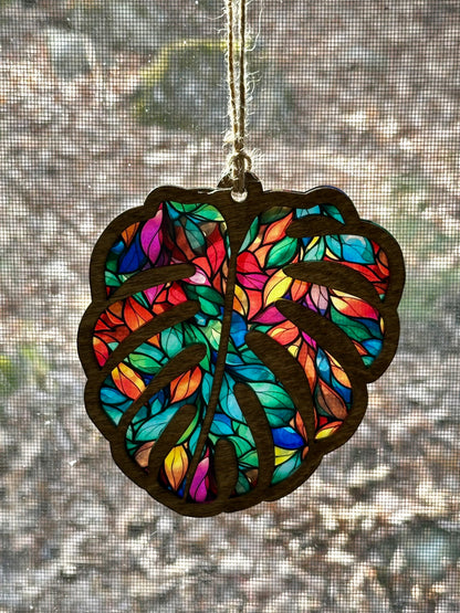 Monstera Leaf Suncatcher