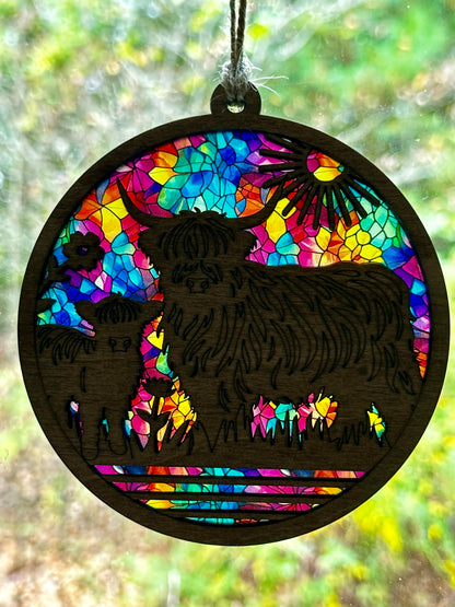 Highland Cow Suncatcher