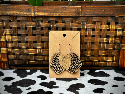 Boho Leopard Cutout Dangles