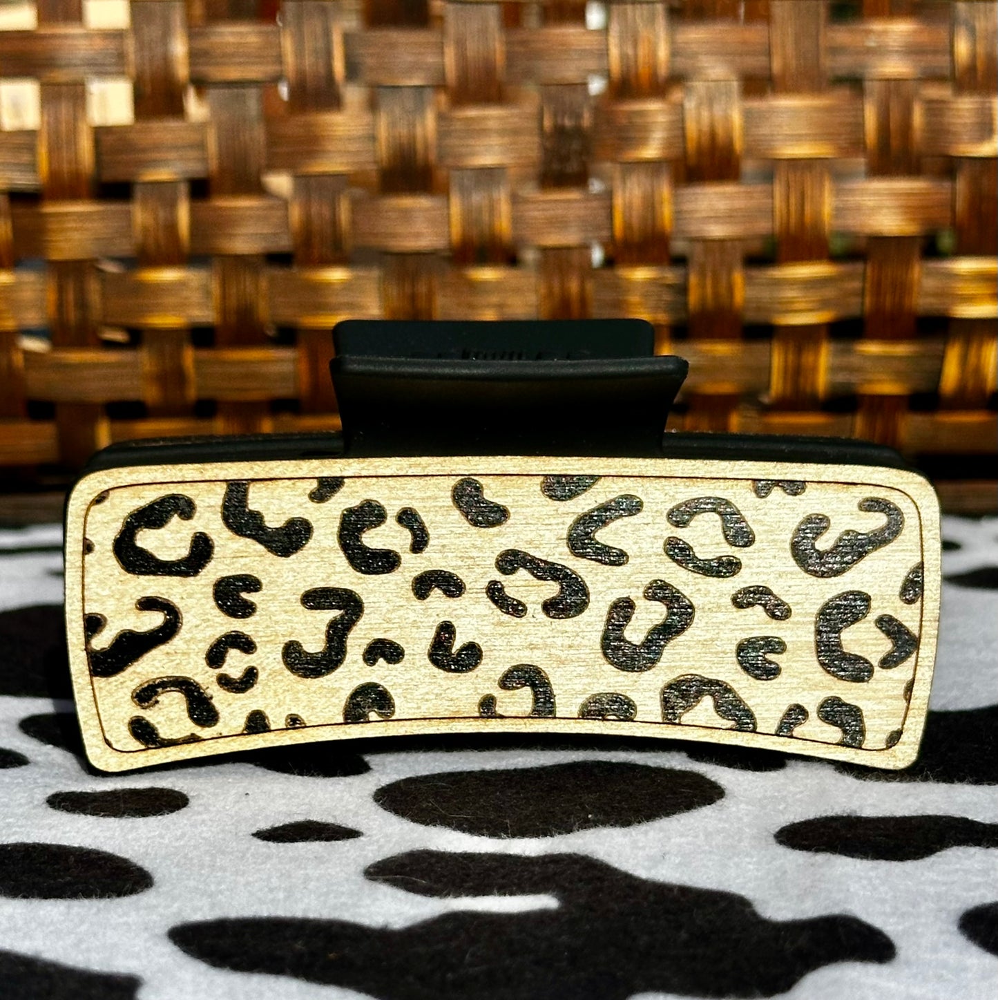 Wooden Print Hair Clip