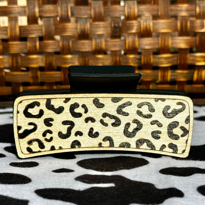 Wooden Print Hair Clip