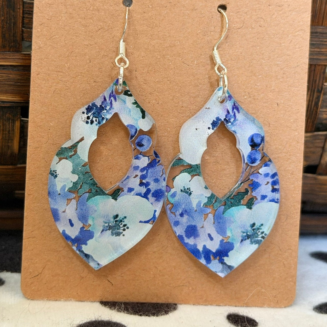 Floral blues acrylic