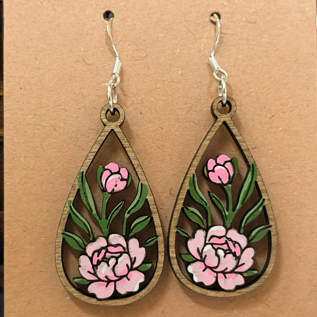 Pink Peony Teardrop