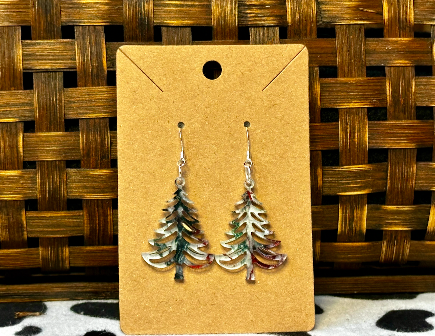 Acrylic Christmas Tree Earrings