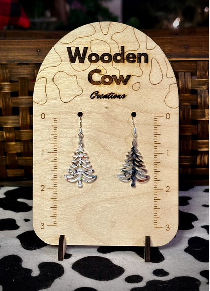 Acrylic Christmas Tree Earrings